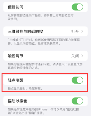 鄱阳苹果授权维修站分享iPhone轻点无法唤醒怎么办